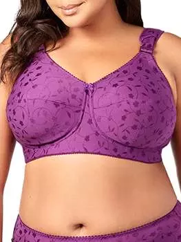 Бюстгальтер без косточек Elila Women's Sidney Jacquard, цвет aubergine