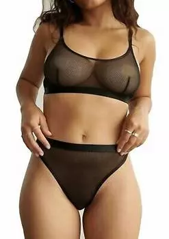 Бюстгальтер-бралетт Haze Fishnet черного цвета Blush Lingerie
