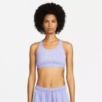 Бюстгальтер Dri-Fit Swoosh Fly Nike, цвет Light Thistle/Ghost Green