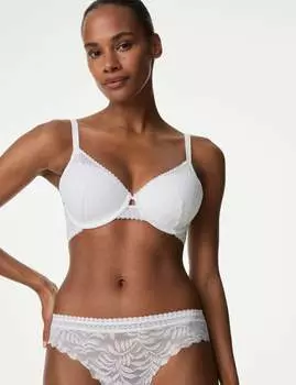 Бюстгальтер Flexifit Lace Cellered Full Cup AE Marks & Spencer, белый