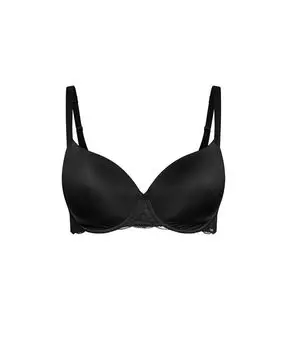 Бюстгальтер-футболка Glam размера Plus CITY CHIC, черный