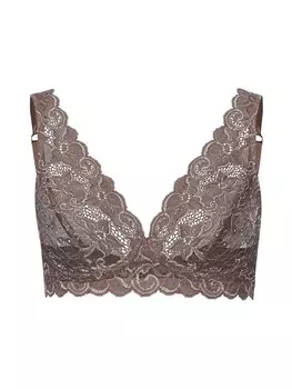 Бюстгальтер Hanro Triangle Bra Moments, серо-коричневый