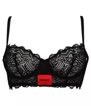 Бюстгальтер Hugo Bodywear кружевной, черный