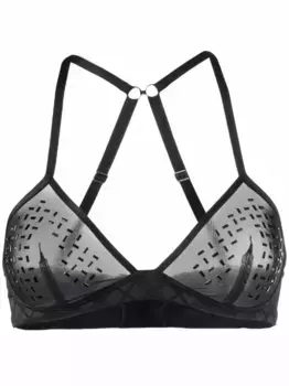Бюстгальтер из тюля Gilda с треугольными чашками Wolford, черный