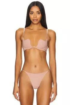 Бюстгальтер le stretch micro u-образный вырез Fleur Du Mal, коричневый