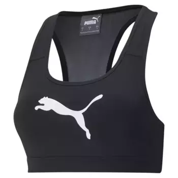 Бюстгальтер Mid Impact 4Keep Женский топ Puma, чёрный