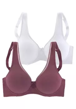 Бюстгальтер-минимайзер PETITE FLEUR, цвет Burgundy/White