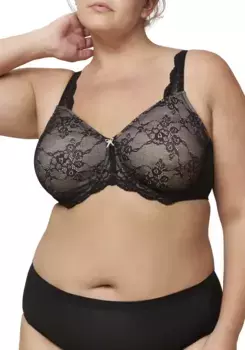 Бюстгальтер-минимайзер Triumph "Contouring Sensation W01", чашка C-G, из красивого цветочного кружева, нижнее белье, кремовый