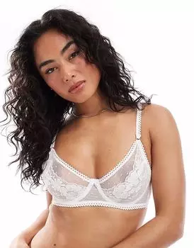 Бюстгальтер на косточках из кружева Cotton On Holly с накладкой кремового цвета Cotton:On
