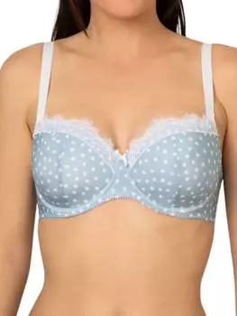 Бюстгальтер Pois Sixties Tulip In Bleu Antigel Boudoir de Filles, синий