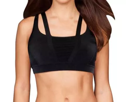 Бюстгальтер с низкой ударопрочностью Strappy Devant черного цвета TLF Apparel