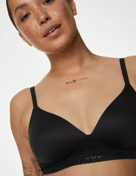 Бюстгальтер с полной чашкой без косточек Body Soft A-E Body, черный