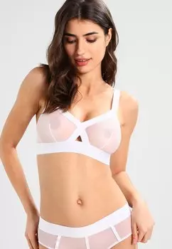Бюстгальтер с треугольными чашечками DKNY, белый