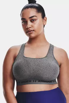 Бюстгальтер средней длины с перекрестной спинкой UA Under Armour, серый