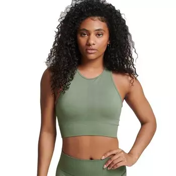 Бюстгальтер Superdry Core Seamless Mid Impact, зеленый