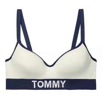 Бюстгальтер Tommy Hilfiger Tommy Logo, белый/синий