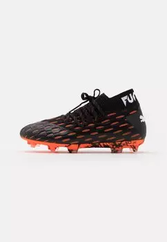 Бутсы FUTURE 6.1 NETFIT FG/AG JR UNISEX Puma, цвет black/white/shocking orange