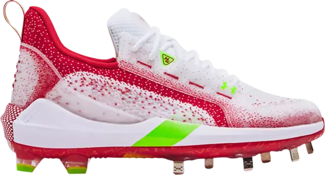 Бутсы Under Armour Harper 6 Low ST White Red, белый