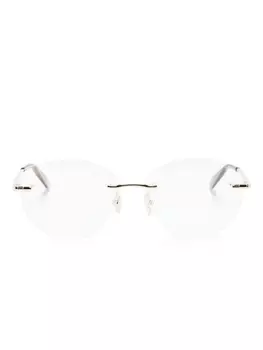 Bvlgari очки Serpenti в безободковой оправе, золотистый
