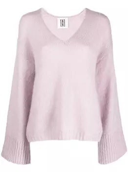 By Malene Birger шерстяной джемпер с V-образным вырезом, фиолетовый