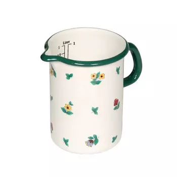 by Riess Scattered Flowers Кухонная мерка/Мерный кувшин - Эмаль 1,0 Д/г: 10 см Gmundner Keramik, белый/красочный/зеленый
