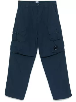 C.P. Company брюки карго с декором Lens, синий