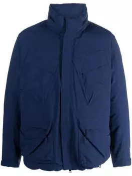 C.P. Company logo-print cargo-pocket jacket, синий