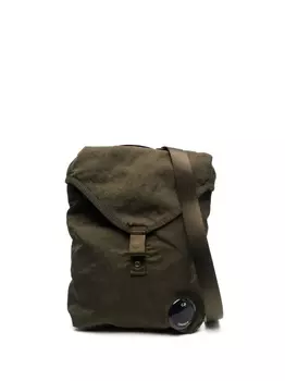C.P. Company сумка-мессенджер Nylon B с декором Lens, зеленый