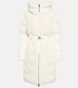 Caille длинное пуховое пальто MONCLER, белый
