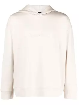 Calvin Klein худи с вышитым логотипом, нейтральный цвет