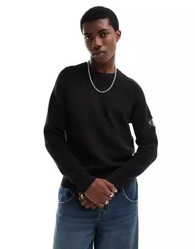 Calvin Klein Jeans – Черный свитер с нашивкой