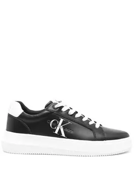 Calvin Klein Jeans кожаные кроссовки с логотипом, черный