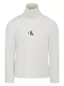 Calvin Klein Kids свитер с высоким воротником, белый