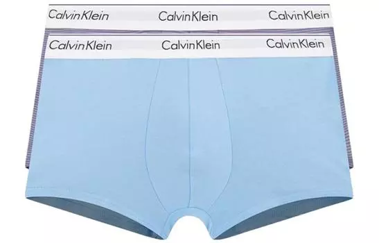 Calvin Klein Мужские боксеры, цвет 2 strips (purple + blue)