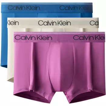 Calvin Klein Мужские боксеры, цвет AW8- Eagle blue/cardamom purple/mussel white
