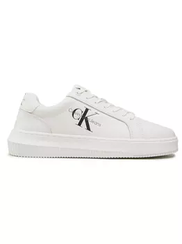 Calvin Klein Мужские кожаные кроссовки, белый