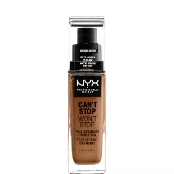 Can’T stop не остановит 24-часовой тональный крем Nyx Professional Makeup, цвет warm carmel