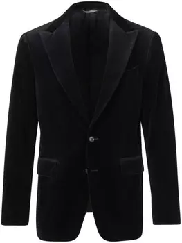 Canali бархатный пиджак, черный