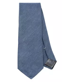 Canali фактурный галстук, синий