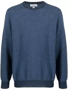 Canali fine-knit wool jumper, синий