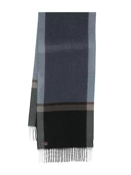 Canali клетчатый шарф, синий