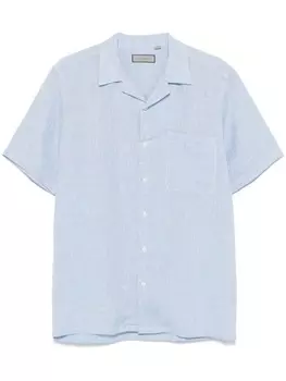 Canali льняная рубашка, синий