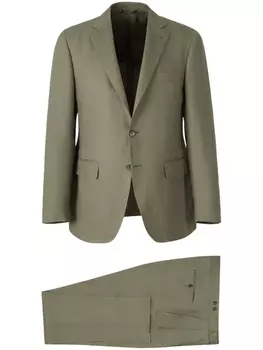 Canali льняной костюм, зеленый