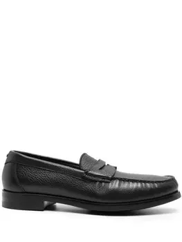 Canali лоферы с миндалевидным носком, черный