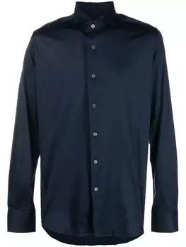 Canali однотонная рубашка, синий