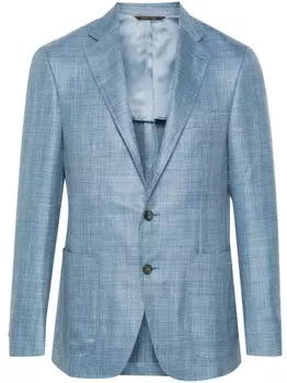 Canali переплетенный блейзер, синий