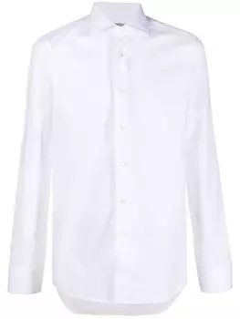 Canali рубашка на пуговицах, белый