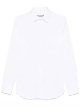 Canali рубашка на пуговицах, белый
