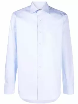 Canali рубашка на пуговицах, синий