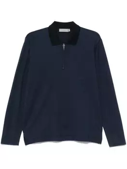 Canali рубашка поло из джерси, синий